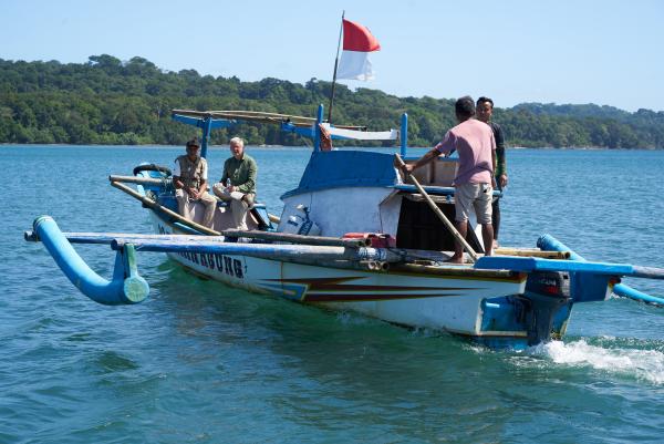Bild 1 von 10: Christopher Clark erkundet die Gewässer des Ujung Kulon Nationalparks.