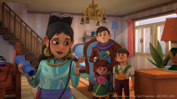 Bild 1 von 3: Pheeta erzählt ihrer Familie von ihrem letzten Ausflug zu den Menschen.