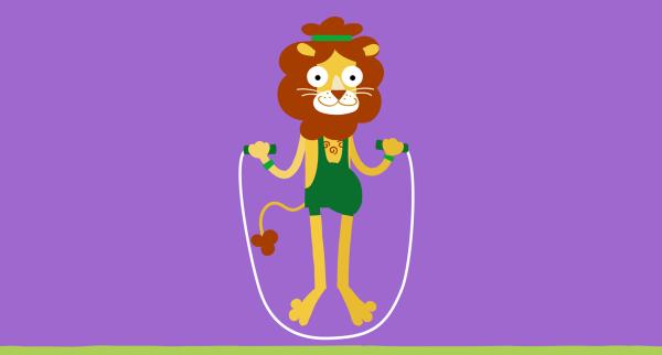 Bild 1 von 6: Der Löwe bringt sich in Form.