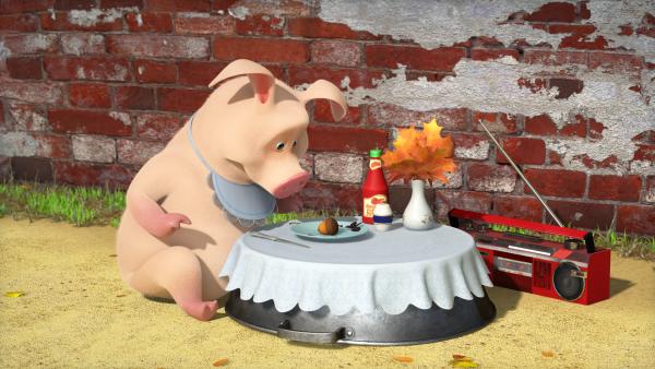 Bild 1 von 4: Mascha schaut, was ihre Freunde im Wald und auf dem Hof alles so essen. Ob das besser schmeckt?