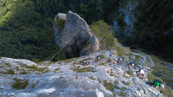 Bild 1 von 21: Pro Jahr erklimmen 20.000 Bergsportler die Drachenwand über den bekannten Klettersteig.