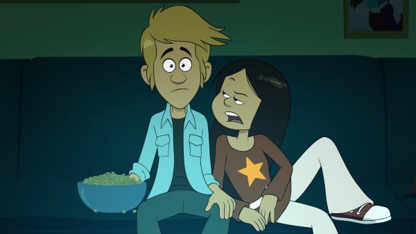Bild 1 von 4: Hat Max etwa Angst vor Zombies? Wendy hat Angst um ihren Filmabend.