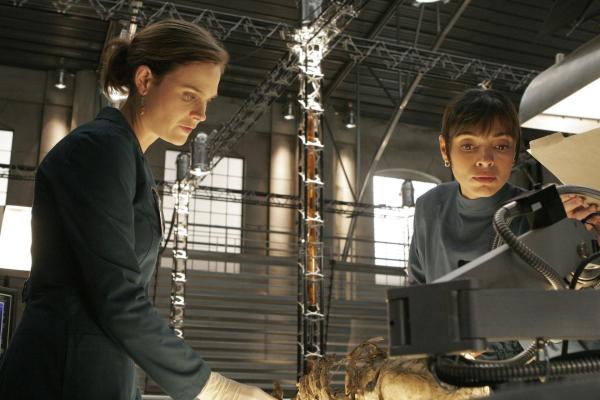 Bild 1 von 12: Dr. Brennan (Emily Deschanel, l.); Camille (Tamara Taylor, r.)