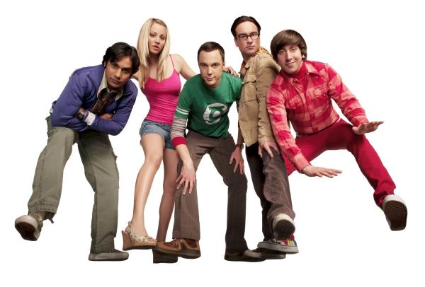 Bild 1 von 26: (4. Staffel) - Eine ganz besondere Truppe: Penny (Kaley Cuoco, 2.v.l.), Sheldon (Jim Parsons, M.), Rajesh (Kunal Nayyar, l.), Leonard (Johnny Galecki, 2.v.r.) und Howard (Simon Helberg, r.) ...