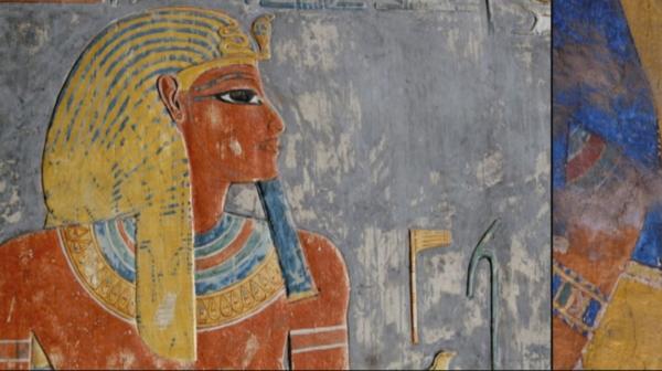 Bild 1 von 2: oder der Wesir Eje (r.), für den Tod des jungen Pharaos verantwortlich?