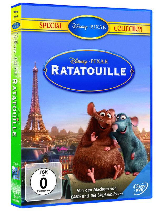 Bild 1 von 2: In diesem Oscar-prämierten Meisterwerk aus dem Hause Pixar träumt die mit einem besonders feinen Geruchs- und Geschmackssinn ausgestattete Ratte Rémy davon, ein so berühmter Chefkoch wie der jüngst verstorbene Auguste Gusteau zu werden. Eines Tages verschlägt es Rémy nach Paris, just ins frühere Restaurant seines Idols. Als Ratte ist er in der Küche des Gourmet-Restaurants jedoch ein nicht unbedingt gern gesehener Gast - genau wie der unfähige Küchenjunge Linguini. Doch die beiden merken schnell, dass sie im Team durchaus kulinarische Höchstleistungen vollbringen können und arbeiten von nun an zusammen.