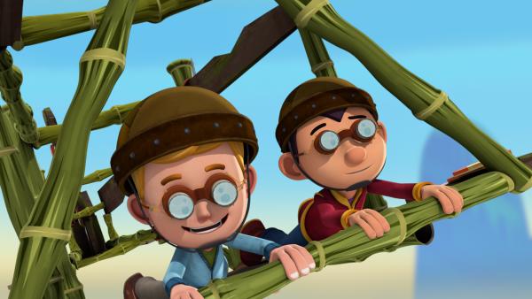 Bild 1 von 7: Jack und Tashi kommen beim Wettflug immer besser voran.