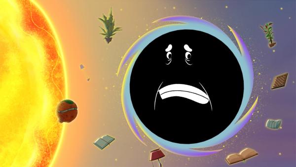 Bild 1 von 2: Das schwarze Loch hat an allem den Geschmack verloren.