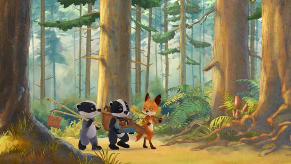 Bild 1 von 3: Rosie und die Brüder wollen ihren Schuppen im Wald aufräumen.