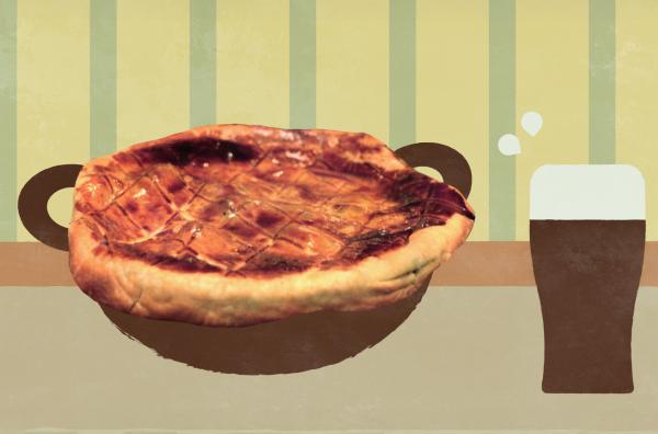 Bild 1 von 1: Die herzhafte Bierpastete aus Irland: Guinness Pie
