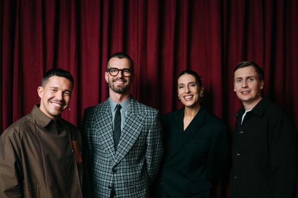 Bild 1 von 2: (v.l.n.r.) Nico Santos; Joko Winterscheidt; Andrea Petkovic; Till Reiners