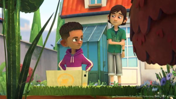 Bild 1 von 5: Tom vermisst die Heringe für das Zelt. Ludo gibt sich unwissend.