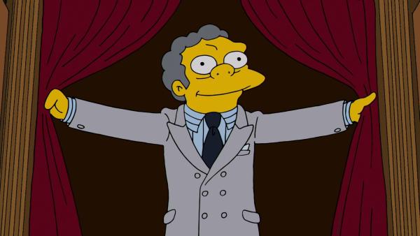 Bild 1 von 3: Um Moe nach seinem Selbstmordversuch wieder aufzubauen, fahren Marge, Carl und Lenny mit ihm nach Capital City. Ein neuer Anzug soll sein Selbstbewusstsein stärken und siehe da: Moe wird prompt von zwei Geschäftsmännern entdeckt ...