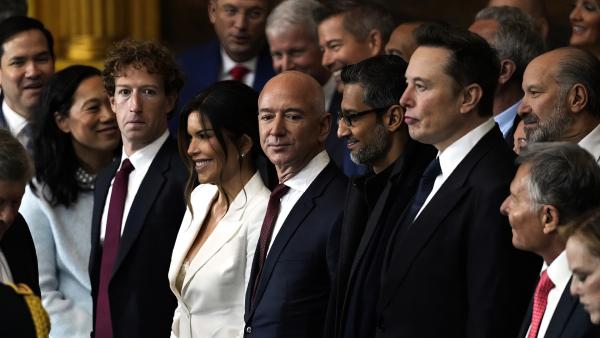 Bild 1 von 7: Zur Amtseinführung von Donald Trump am 20. Januar 2025 ist auch die Tech-Elite eingeladen.