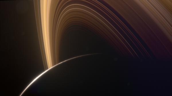 Bild 1 von 4: Die Ringe des Planeten Saturn (Computergenerierte Darstellung) sind ein zeitlich begrenztes Phänomen. Es gab sie nicht immer, und sie werden auch wieder verschwinden.