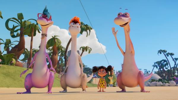 Bild 1 von 3: Minus Drei und seine Freunde rufen Frau Krätzig einen \