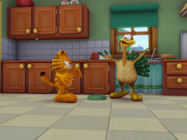 Bild 1 von 2: Jon hat einen Truthahn gewonnen und will ein großes Essen veranstalten. Leider handelt es sich um ein lebendiges Tier, und keiner bringt es über sich, den Vogel zu schlachten.