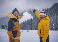 Schmidt Max und Felix Neureuther auf der Piste