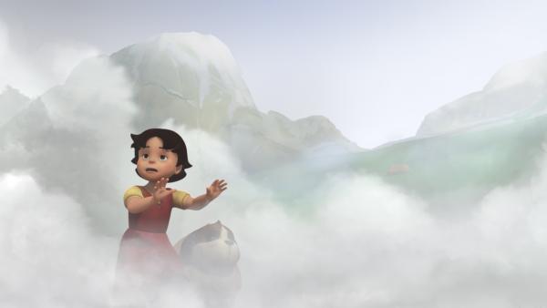 Bild 1 von 5: Heidi verirrt sich im Nebel.
