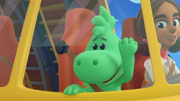 Bild 1 von 4: Grisu und Doktorin Natureza fliegen geradewegs in ein Dschungelabenteuer.