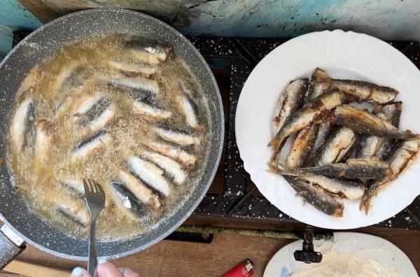 Bild 1 von 2: In Griechenland werden frittierte Sardinen als köstliche Vorspeise serviert.