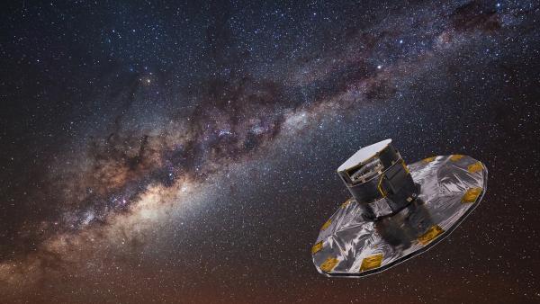 Bild 1 von 3: Durch die Mission der Gaia-Sonde konnte die ESA hochpräzise Messungen von fast 1,7 Milliarden Sternen durchführen sowie bisher nicht sichtbare Details unserer Galaxie entdecken.