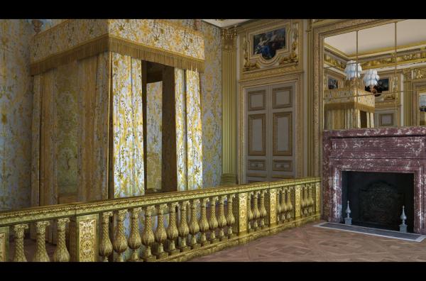 Bild 1 von 3: 3D-Rekonstruktion des königlichen Schlafzimmers von Versailles