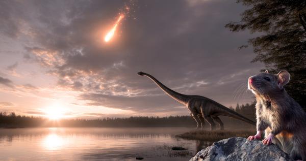 Bild 1 von 6: Nach dem Einschlag des Asteroiden vor 66 Millionen Jahren entsteht eine neue Welt. Dominiert wird sie von Säugetieren.