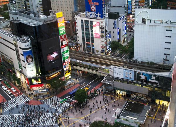 Bild 1 von 5: Blick auf den grössten Bahnhof der Erde: Der Bahnhof Shinjuku in Tokio