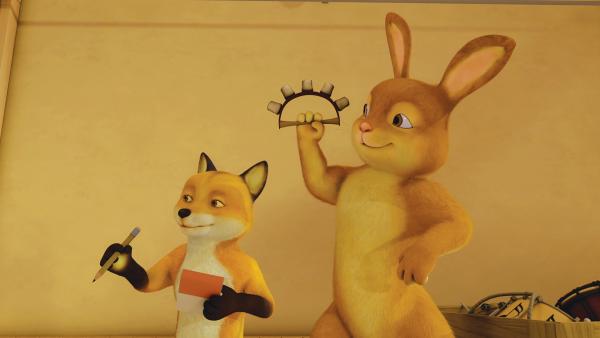Bild 1 von 8: Auch Fuchs und Kaninchen proben fleißig ihr Winter-Lied.
© KiKA/Nelvana Limited/Infinite Frameworks Pte Ltd. - Honorarfreie Verwendung gemäß AGB im redaktionellen Zusammenhang mit genannter Sendung bei Nennung \