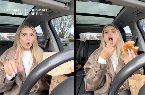 Bild 1 von 3: ?#SkinnyTok?: Die Influencerin Minazalie ist ein Gesicht dieses TikTok-Trends, der Schlankheit verherrlicht.