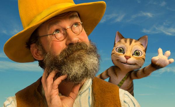 Bild 1 von 7: Pettersson (Ulrich Noethen) und Findus (Stimme: Roxana Samadi)