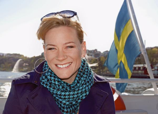 Bild 1 von 1: Moderatorin Andrea Jansen in Schweden.