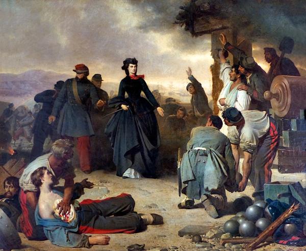 Bild 1 von 36: Königin Marie beider Sizilien als Heldin von Gaeta, Gemälde von Ferdinand von Piloty, 1863, Privatbesitz.