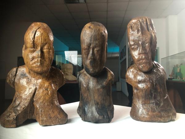 Bild 1 von 3: Die Figuren wurden von der bis dahin unbekannten Olmeken-Kultur gefertigt.