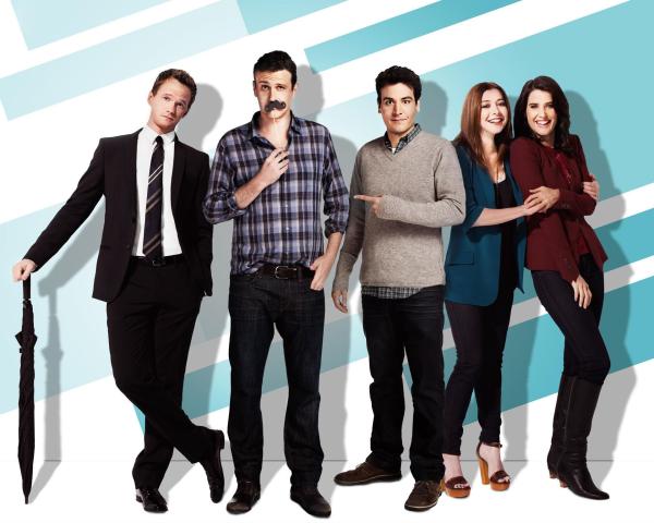 Bild 1 von 27: (9. Staffel) - Einblicke in die verrückten Zeiten von Ted (Josh Radnor, M.), Marshall (Jason Segel, 2.v.l.), Barney (Neil Patrick Harris, l.), Lily (Alyson Hannigan, 2.v.r.) und Robin (Cobie Smulders, r.) ...