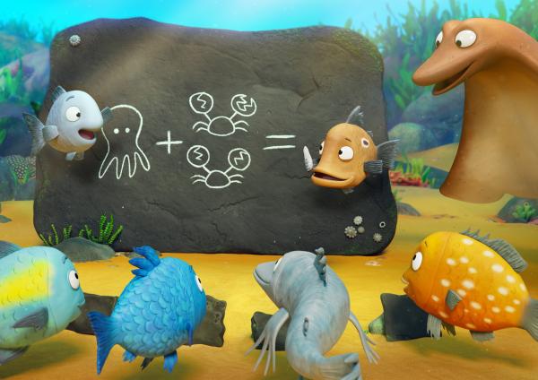 Bild 1 von 8: Flori (l.)  berichtet in der Klasse von seinem neuesten Abenteuer auf dem Weg zur Schule.