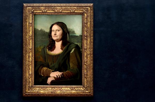 Bild 1 von 6: ?Bilder allein zuhaus? nimmt Meisterwerke der Malerei humorvoll unter die Lupe. Heute: Leonardo da Vincis ?Mona Lisa?