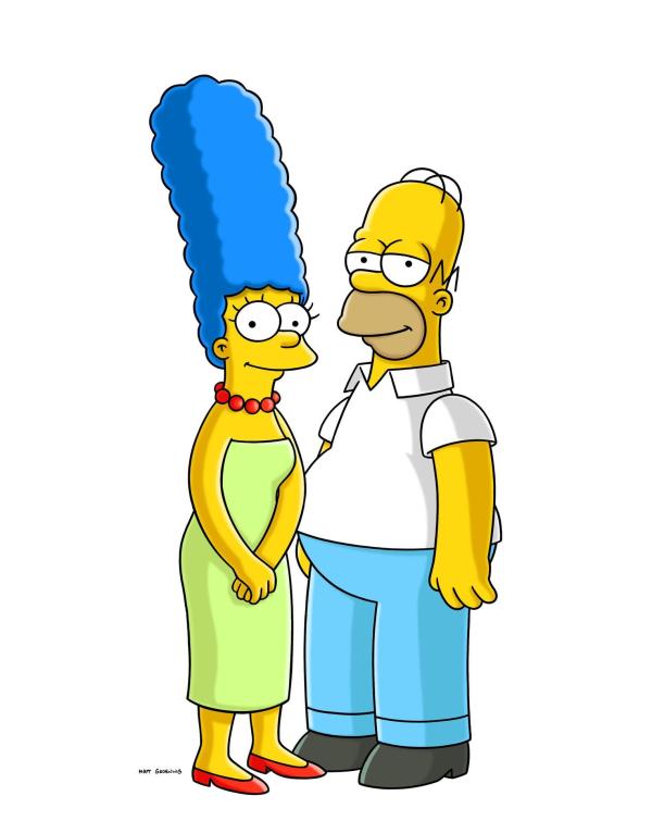 Bild 1 von 27: (22. Staffel) - Glücklich miteinander: Marge (l.) und Homer Simpson (r.) ...