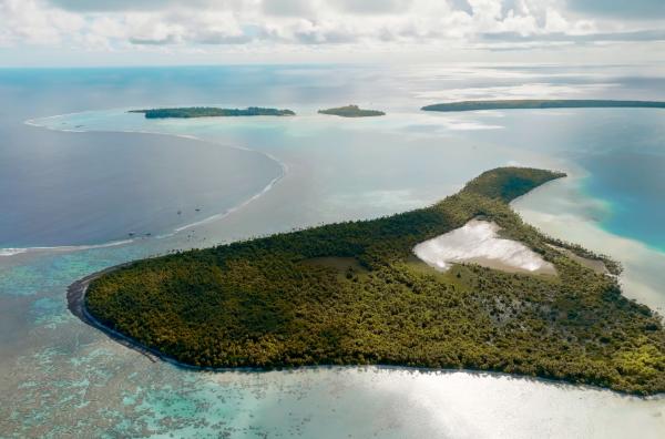 Bild 1 von 4: Luftaufnahme vom Atoll Tetiaroa