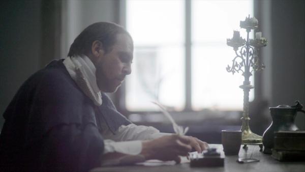 Bild 1 von 10: Im Bild: Mathematiker Johannes Keppler schreibt einen Brief.