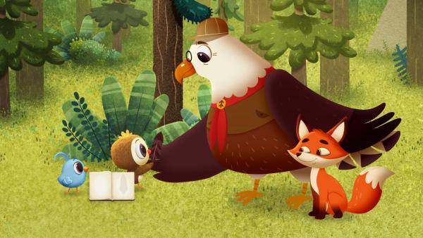 Bild 1 von 1: Odo bittet Inspektorin Federkleid um eine ihrer Federn.