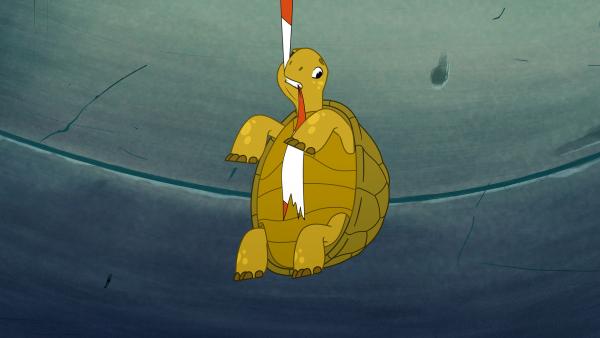 Bild 1 von 4: Schildkröte Törtel auf Mission: Sein Einfallsreichtum ist gefragt, um ein anderes Tier in Müggeldorf zu retten - und nicht nur das.