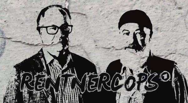 Bild 1 von 1: die Kommissare a.D. Reinhard Bielefelder (Bill Mockridge, r.) und Klaus Schmitz (Hartmut Volle, l.). Logo zur Serie