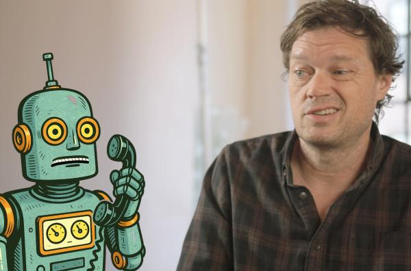 Bild 1 von 3: ?Jede KI ist von Natur aus eine Bullshit-Maschine.? ? Der preisgekrönte Podcaster Evan Ratliff sieht KI-Bots kritisch.