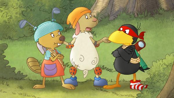 Bild 1 von 1: Wolle versucht zwischen Socke und Fritzi zu schlichten.