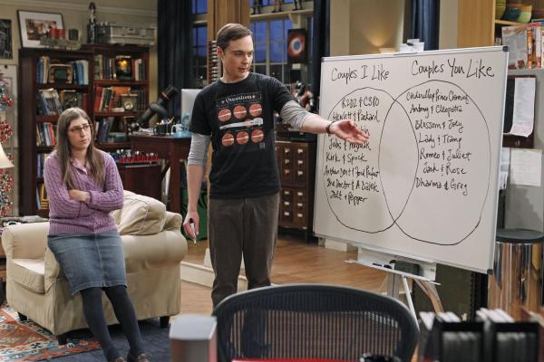 Bild 1 von 8: Amy (Mayim Bialik, l.) und Sheldon (Jim Parsons, r.) stehen vor einem Problem, denn sie können sich nicht auf ein Partnerkostüm für Halloween einigen ...