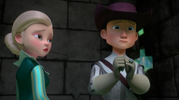 Bild 1 von 3: Milady (links) will den Herzog von Buckingham (rechts) zur Heirat zwingen, damit sie endlich einen Adelstitel erlangt.