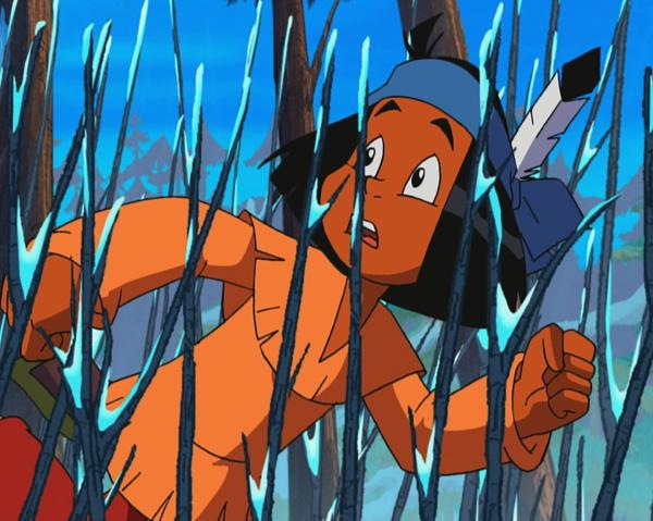 Bild 1 von 2: Yakari sucht nach Ruhiger Wolf, einem Jäger aus seinem Stamm.