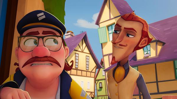 Bild 1 von 2: Nicht nur der Postbote (links), auch der zwielichtige Monty (rechts) schnüffelt vor Claras Laden.